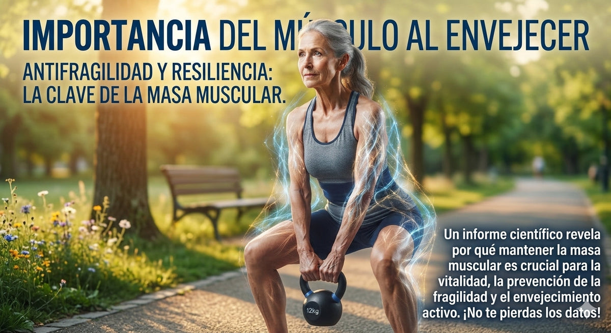 Antifrágil: Por qué la masa muscular (y la fuerza) importa al envejecer por. (Ashley Gluchowski, Ph.D., CSEP-CEP, NSCA-CSPS y Stuart M. Phillips, Ph.D., FACSM, FCAHS)